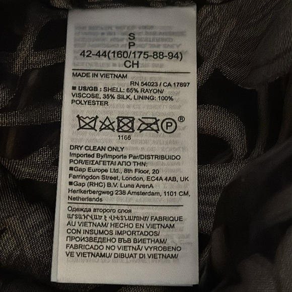 Banana Republic Fiori Ruffle Wrap Dress Black Gold Silk Size S Party Wedding - Picture 13 of 14